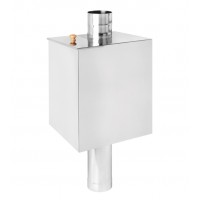 Бак из нержавейки на трубе 80л д.120 (прямоугольный) (AISI 439)