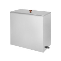 Бак прямоугольный нерж. 60л (AISI 439) (плоское дно, 1 штуцер "1/2")