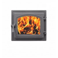 Дверца каминная Везувий 260 стекло (антрацит)