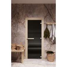 Дверь стеклянная для бани Cooper LITE 1800х700 Графит матовая (коробка осина)