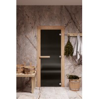 Дверь стеклянная для бани Cooper STANDART 1900х700 Графит матовая (коробка ольха)