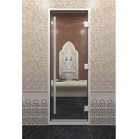 Doorwood 2100x900 (хамам Престиж, прозрачное, коробка алюминий)