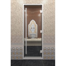 Doorwood 2000x700 (хамам Престиж, прозрачное, коробка алюминий)