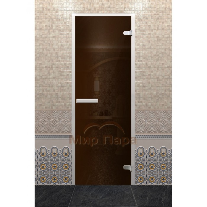 Doorwood Лайт 1900x700 (хамам, бронза, коробка алюминий)