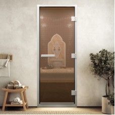 Doorwood 1900x800 (хамам, бронза, коробка алюминий)