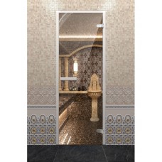 Doorwood Лайт 2000x800 (хамам, прозрачное, коробка алюминий)