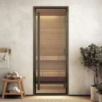 Doorwood 2000x900 (хамам Престиж, прозрачное, коробка алюминий) в бронзовом профиле Doorwood 2000x900 (хамам Престиж, прозрачное, коробка алюминий) в бронзовом профиле