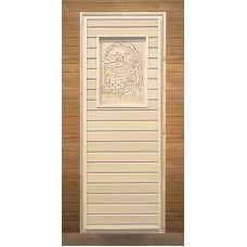 Дверь 1900х700 глухая липа с рисунком (коробка хвоя)