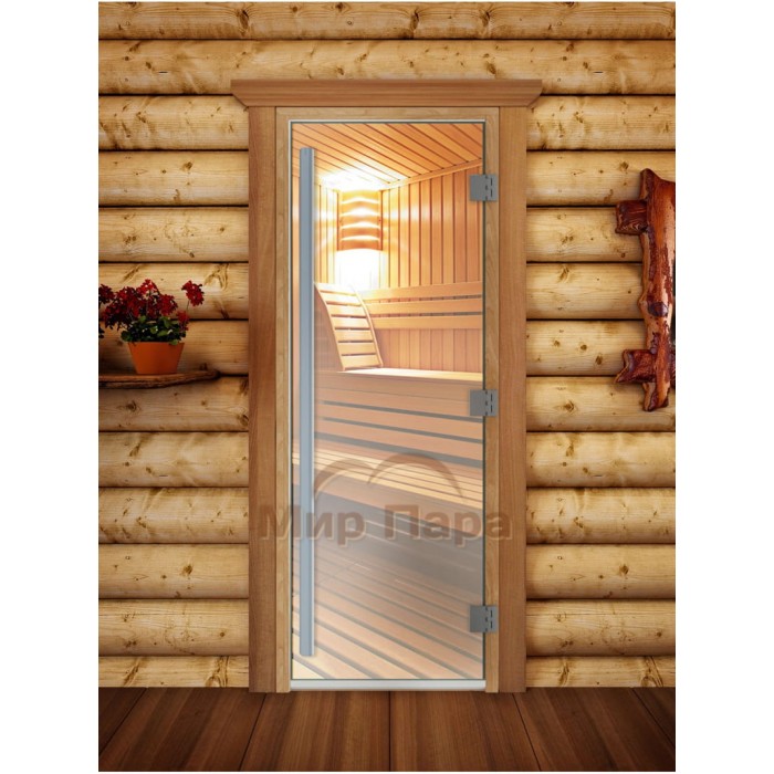 Doorwood 2000x700 (Престиж, прозрачная, коробка Ольха) правая