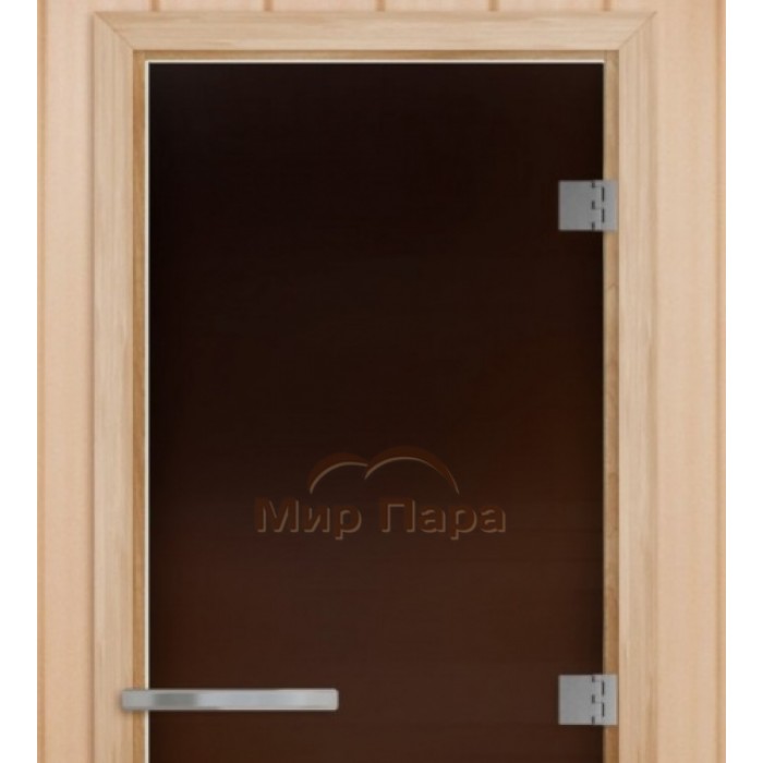 Дверь DoorWood 700x1900 "ЭТАЛОН" (бронза матовая, 10мм, коробка Ольха)