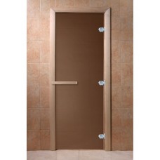 DoorWood 700x1700 "Теплая ночь" (бронза матовое, коробка Лиственная)