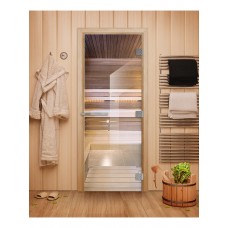 DoorWood 800x2000 ЭТАЛОН (прозрачная, 10мм, коробка лиственная)