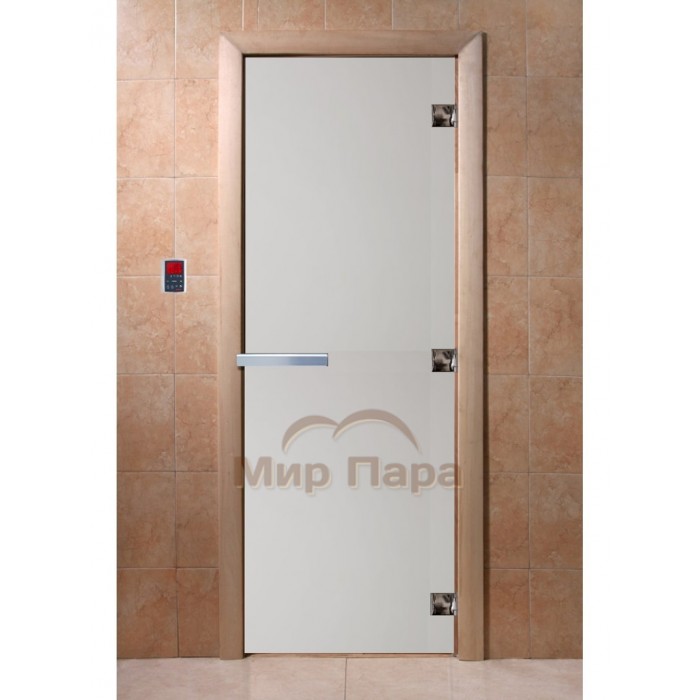 DoorWood 600x1900 (сатин, коробка Ольха, алюминиевая ручка)