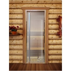Doorwood 1900x700 (Престиж Flash Royal, прозрачная, коробка Ольха)