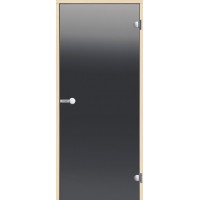 Дверь Harvia стеклянная 7/19 коробка сосна, серая