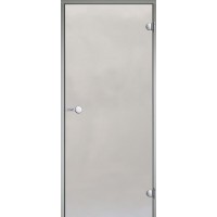 Дверь Harvia стеклянная 7/19 коробка алюминий, стекло сатин