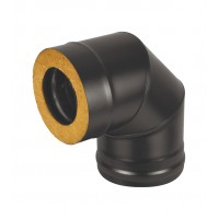 Сэндвич-колено BLACK (AISI 430 0,8мм/оц) 90° 3 секции д.115х200