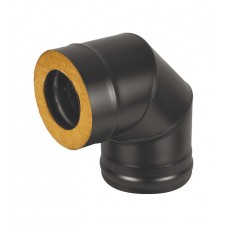 Сэндвич-колено BLACK (AISI 430 0,8мм/оц) 90° 3 секции д.115х200