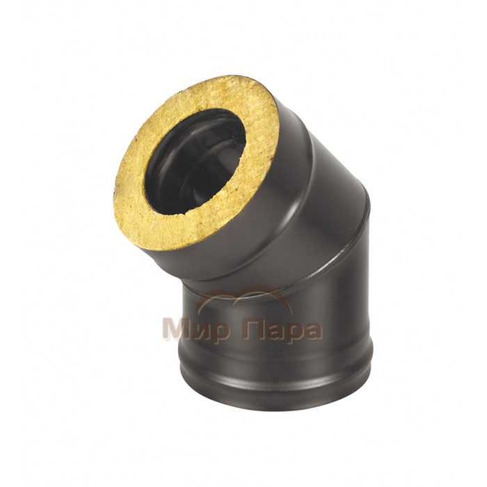 Сэндвич-колено BLACK (AISI 430 0,8мм/оц) 45° 2 секции д.150х250