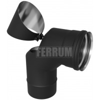 Колено-ревизия угол 90° (430/0,8 мм / эмаль /600° черная) Ф150