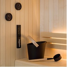 Набор аксессуаров Tylo Brilliant Black: бадья, ковш, песочные часы, термометр, гигрометр