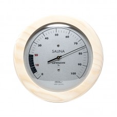 Гигрометр для сауны Fischer в деревянном корпусе, Ø155 мм