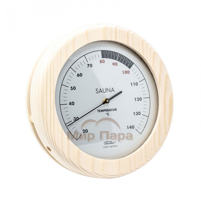 Термометр для сауны Fischer в деревянном корпусе, Ø155 мм