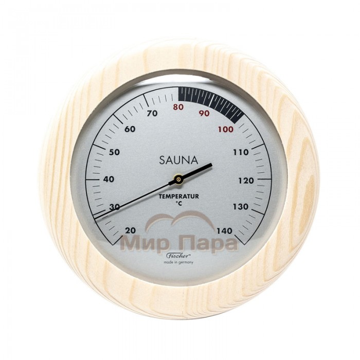 Термометр для сауны Fischer в деревянном корпусе, Ø155 мм