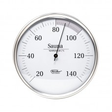 Термометр для сауны Fischer, нержавеющая сталь, Ø130 мм