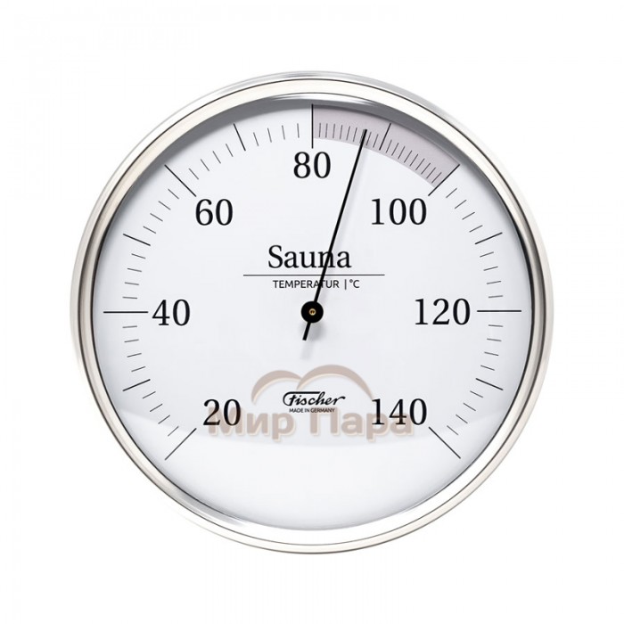 Термометр для сауны Fischer, нержавеющая сталь, Ø130 мм