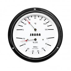 Термометр-гигрометр для сауны Fischer в латунном корпусе, Ø155 мм, минеральное стекло