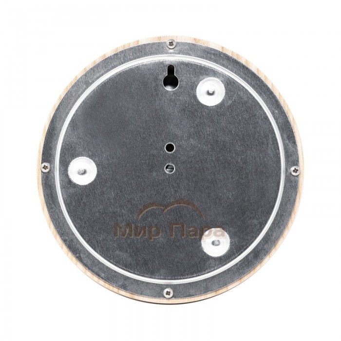 Термометр-гигрометр для сауны Fischer в деревянном корпусе, Ø155 мм, минеральное стекло