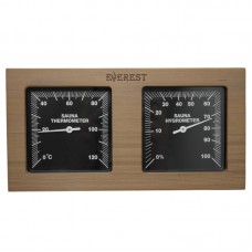 Термогигрометр EVEREST горизонталь, кедр (TG-02 black)