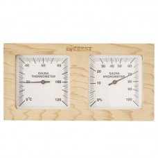 Термогигрометр EVEREST горизонталь, кедр (TG-04 white)