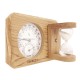 Термогигрометр мини EVEREST c часами, кедр (TG-09 white)
