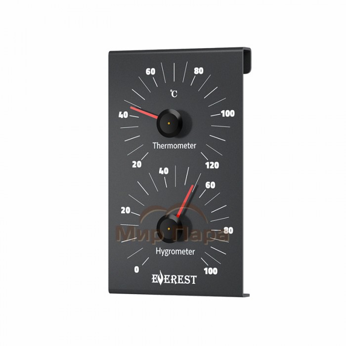 Термогигрометр EVEREST, алюминий BLACK (TG-31)