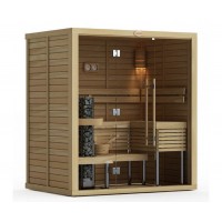 Сауна в сборе SAWO 1420ML-CD-G (1,4Мх2,0М, кедр, полностью стеклянная стена, дизайн CLASSIC)
