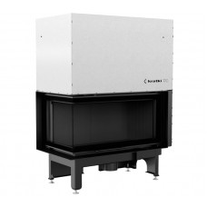 Каминная топка Kratki NADIA 14 левая 14кВт Ø200 с подъемом, черный thermotec
