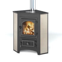 ВEЗУВИЙ ПК-01 (220) угловой бежевый с конфоркой 9 кВт (150 м3) Ø 115 мм