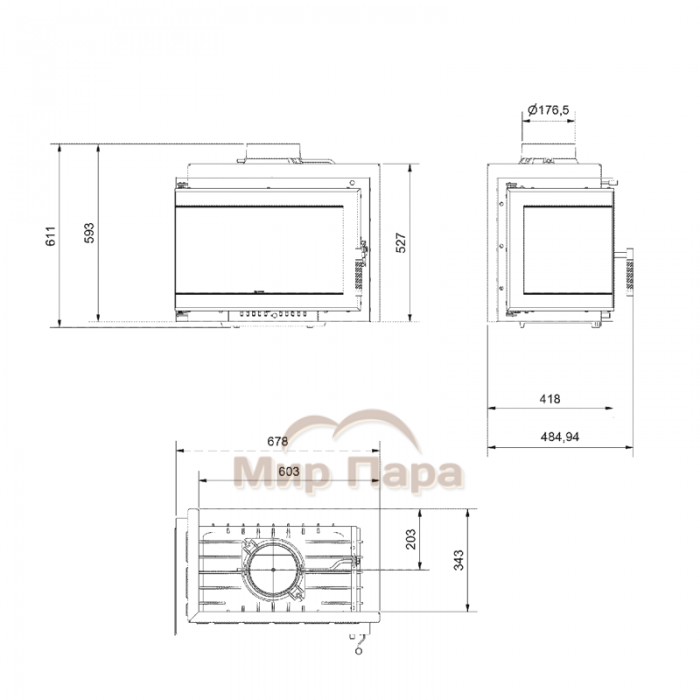 Каминная топка Ildnord BERGEN L DECO