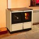 Плита на дровах MBS Thermo Rocky D (правый) кремовая (с водяным контуром)
