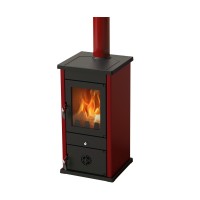 Печь-камин MBS Thermo Vesta Plus красная (с водяным контуром)