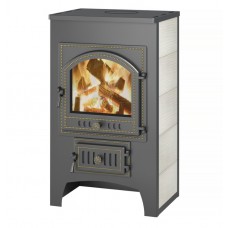 Печь-камин Везувий ПК-01 (205) беж. 12 кВт (200 м3) Ø150 мм