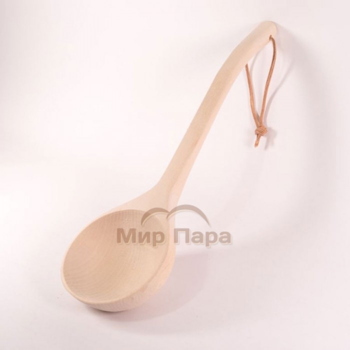 Ковш Blumenberg из древесины осины с кожаным ремешком, 40 см