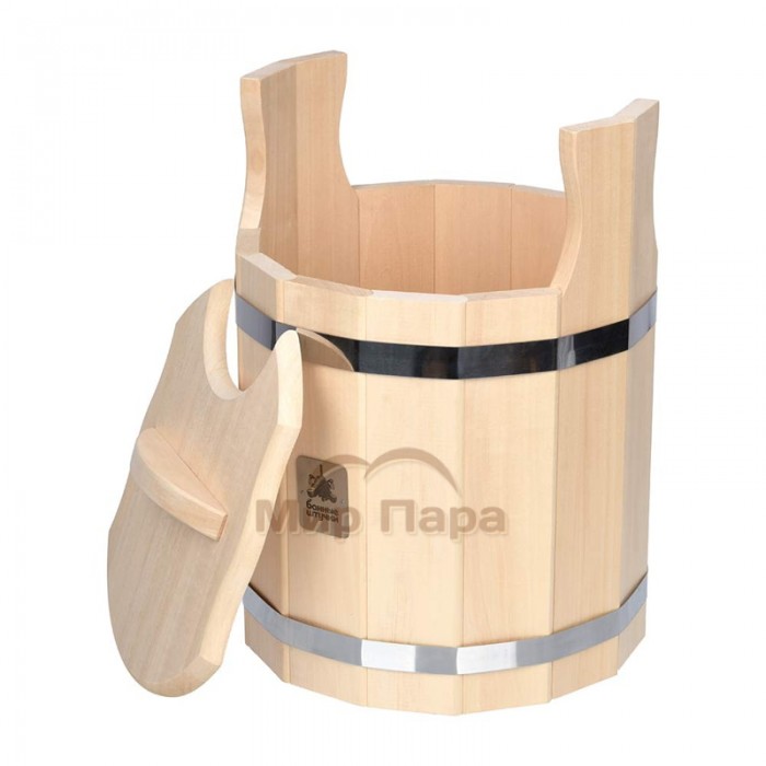 Запарник 15 л, с крышкой, система регулировки обручей, липа