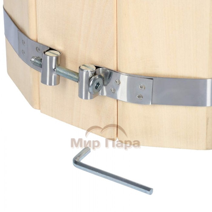 Запарник 15 л, с крышкой, система регулировки обручей, липа