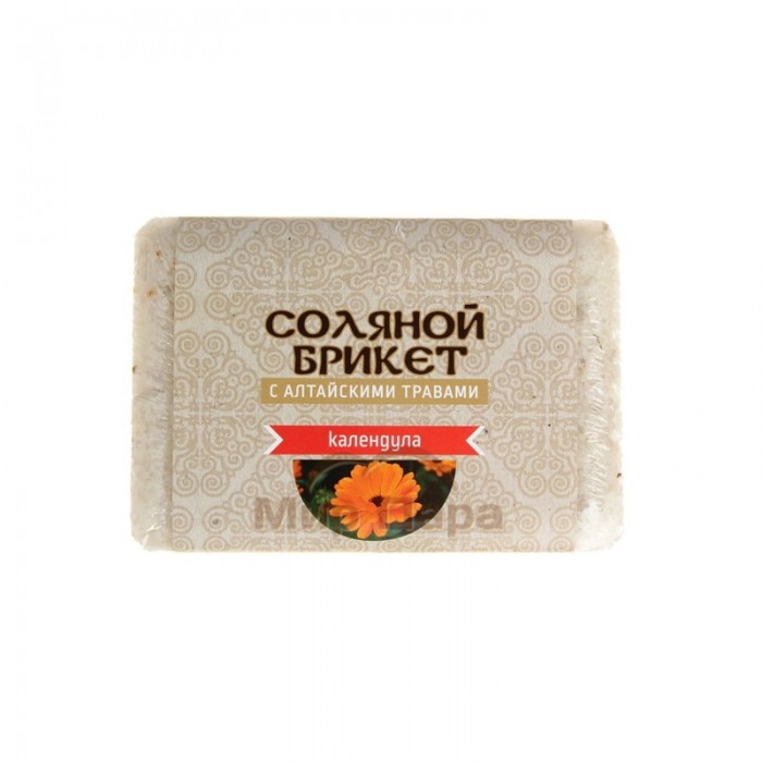 Соляной брикет "Соляная баня" с Алтайскими травами "Календула" вес 1,35 кг для бани