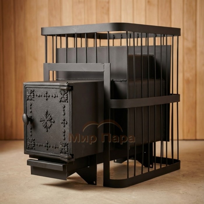 Печь банная ComfortProm СТАЛЬ 3 мм, до 20 кубов, чугунная дверь без стекла