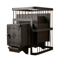 Печь банная ComfortProm СТАЛЬ 3 мм, до 20 кубов, чугунная дверь без стекла