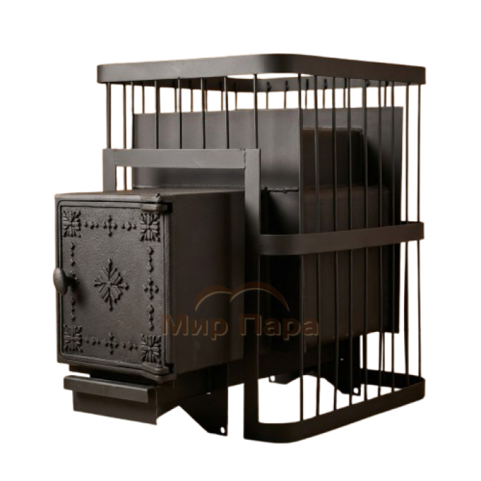 Печь банная ComfortProm СТАЛЬ 3 мм, до 20 кубов, чугунная дверь без стекла